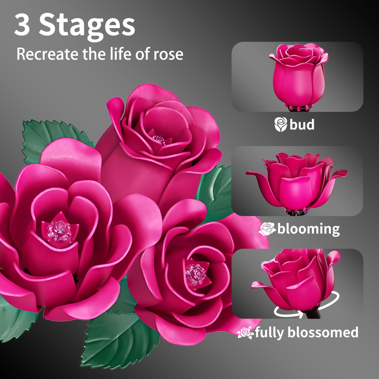 JAKI 7pcs Rose Bouquet Buildin - Office Technician review and price